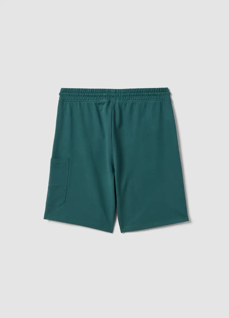 Shorts Cargo In Puro Cotone Verde Da Ragazzo Oversize Fit, Bambino, Verde miniatura 2