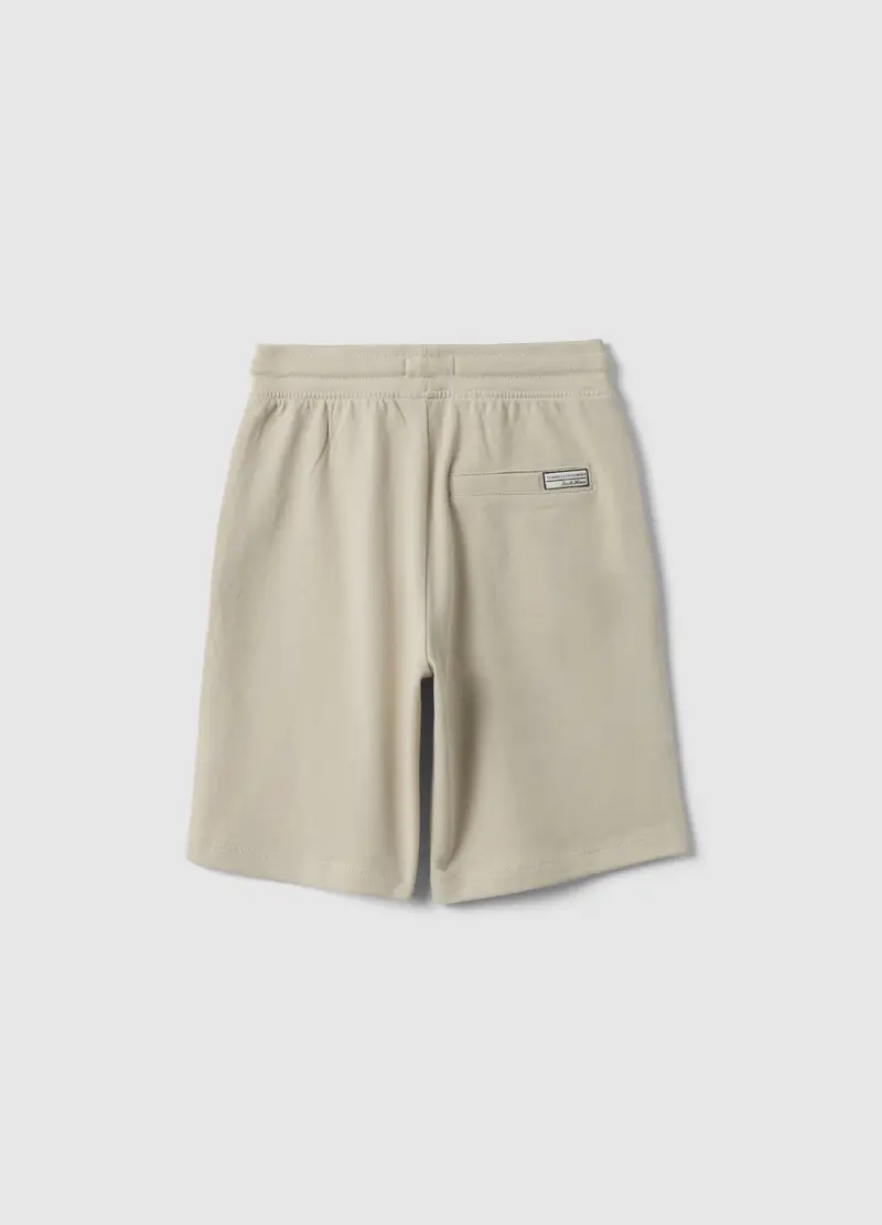 Shorts In Puro Cotone Beige Da Bambino Regular Fit, Beige miniatura 2