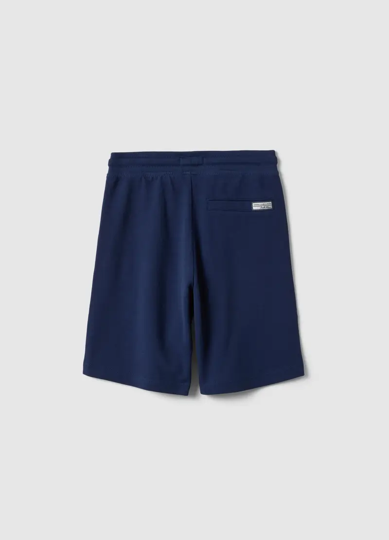 Shorts In Puro Cotone Blu Da Bambino Regular Fit, Blu miniatura 2