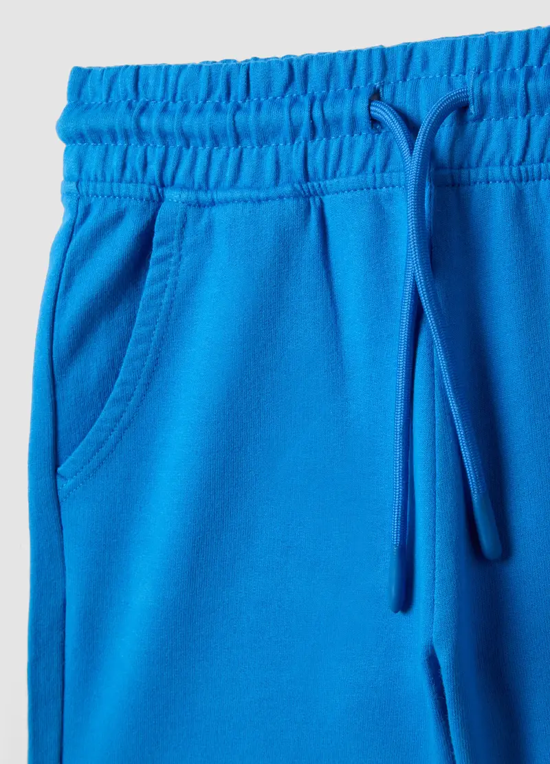 Shorts In Puro Cotone Blu Da Bambino Regular Fit, Blu miniatura 3
