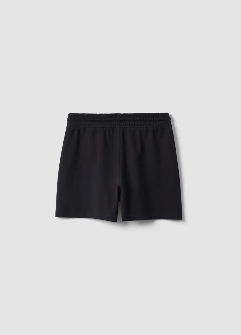 Shorts In Puro Cotone Neri Da Ragazza Regular Fit, Bambina, Nero miniatura 2