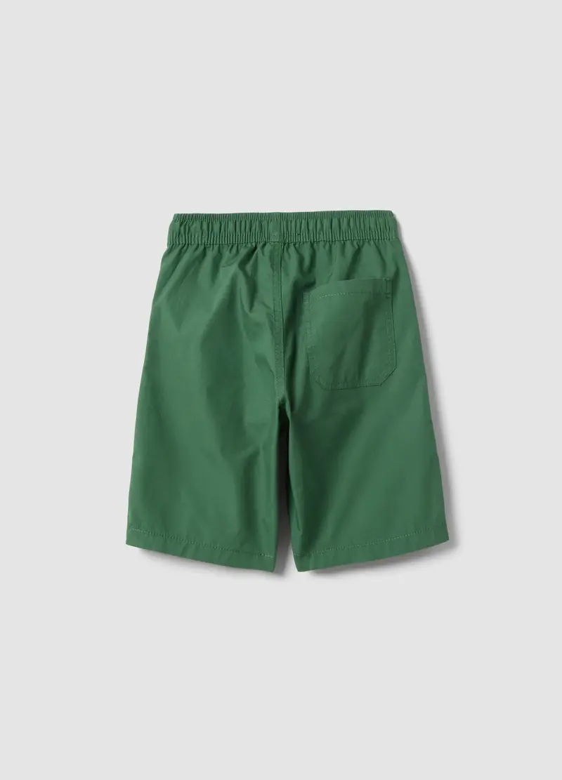 OVS KIDS Shorts In Puro Cotone Verde Da Bambino Regular Fit, Verde miniatura 2