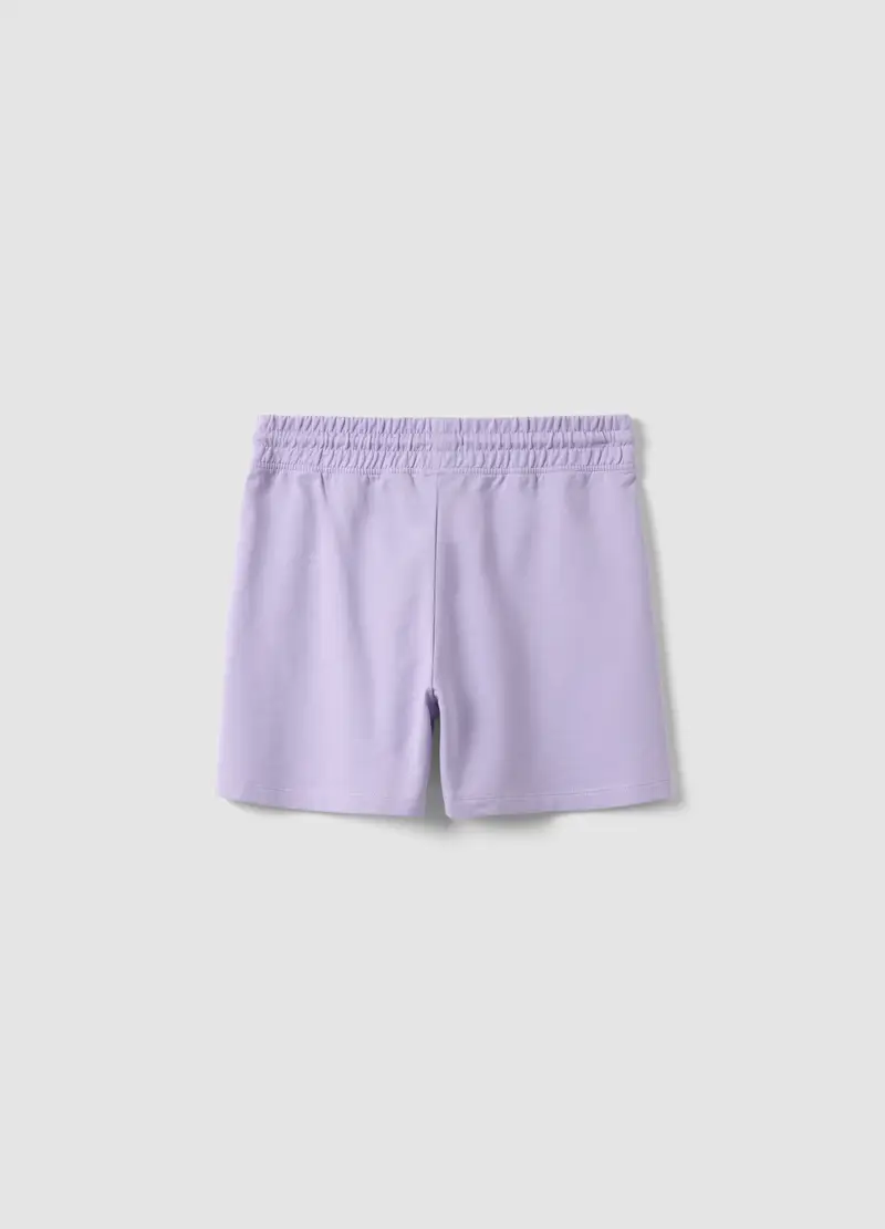Shorts In Puro Cotone Viola Da Ragazza Regular Fit, Bambina, Viola miniatura 2