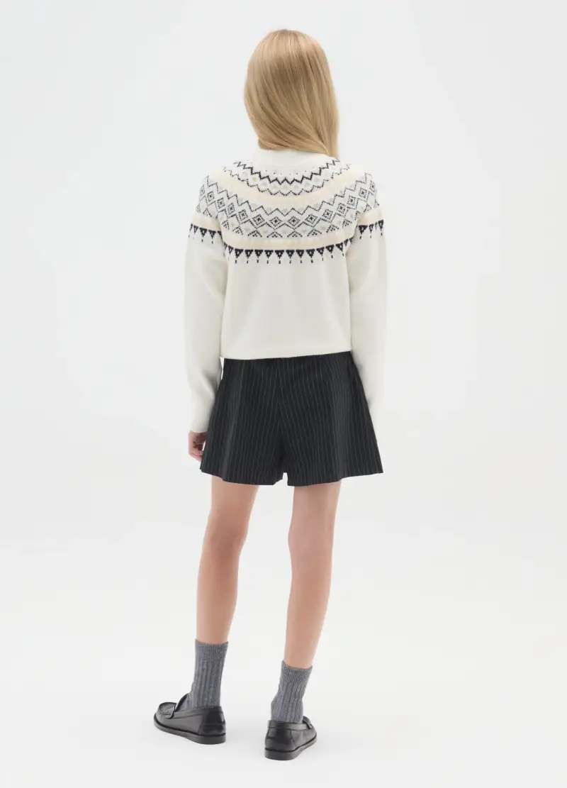 Shorts Neri A Righe Da Ragazze Regular Fit, Bambina, Nero miniatura 2