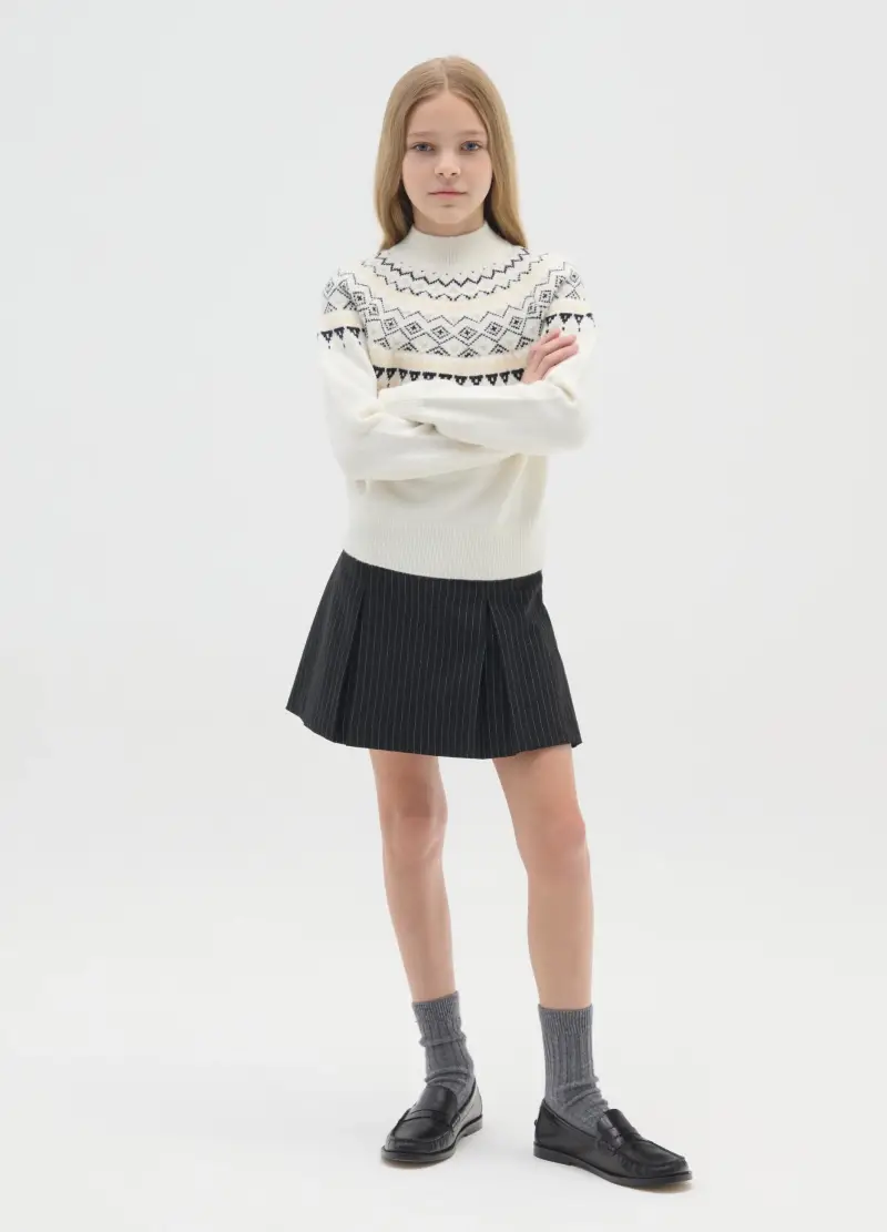 Shorts Neri A Righe Da Ragazze Regular Fit, Bambina, Nero