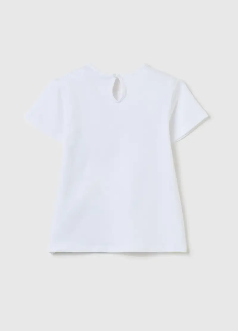 T-shirt Con Stampa Hello Kitty E Cuori Glitterati, Bambina, Bianco miniatura 2