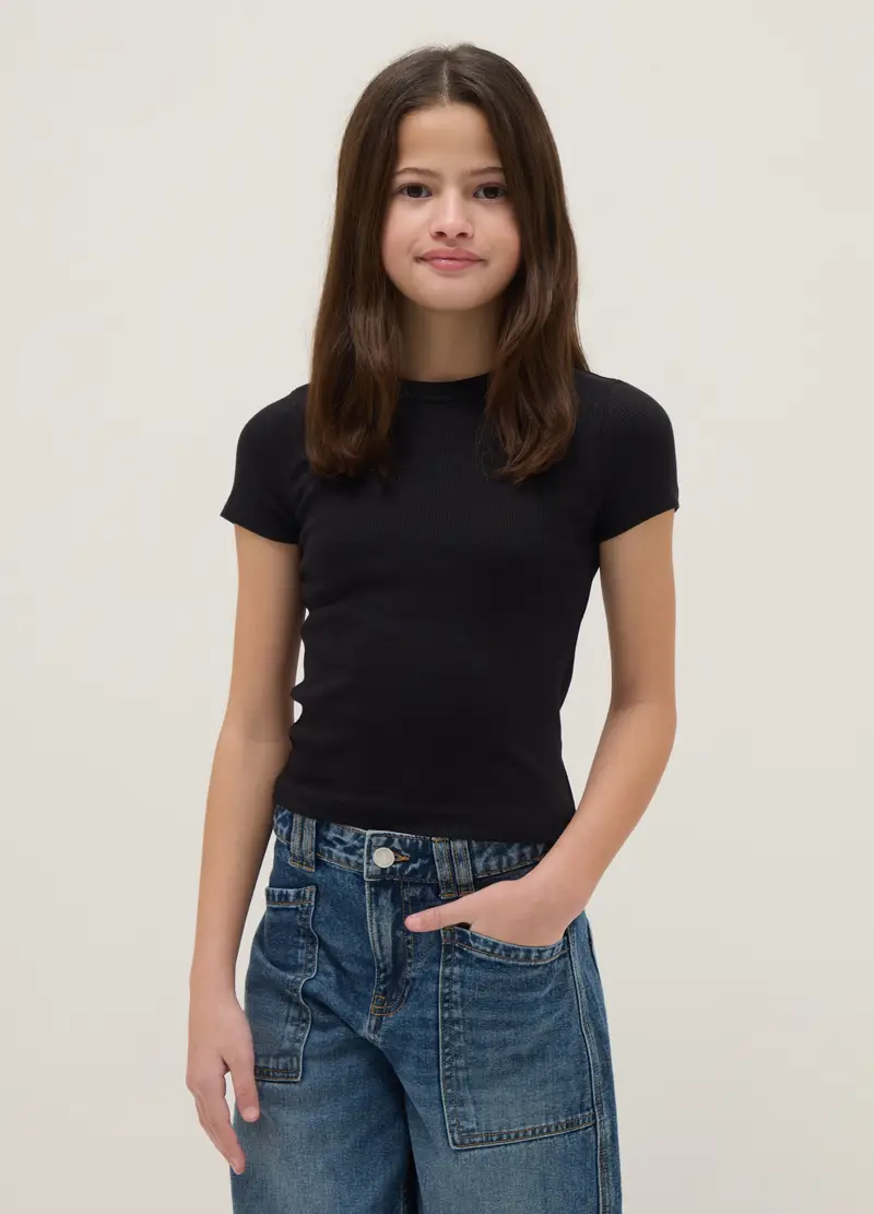 OVS KIDS T-shirt Ragazza Nero 4330520 miniatura 3