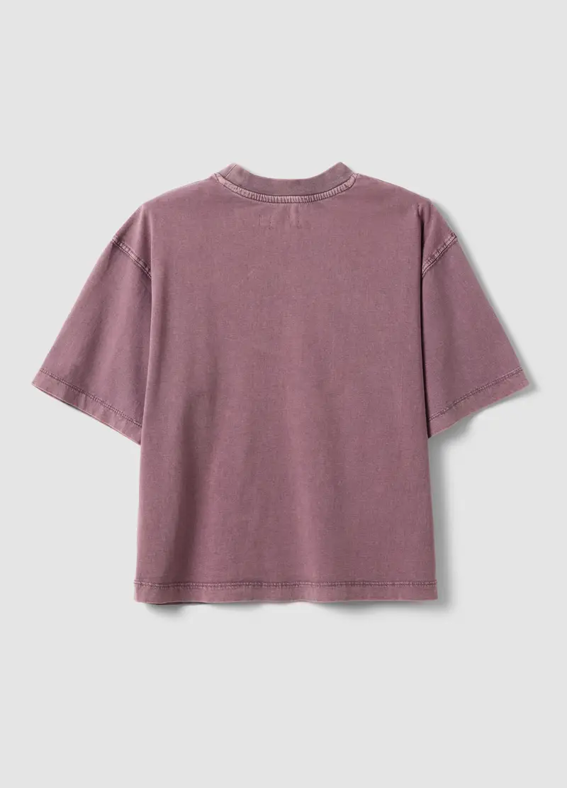 T-shirt In Puro Cotone Rosa Da Ragazza Oversize Fit, Bambina, Rosa miniatura 2