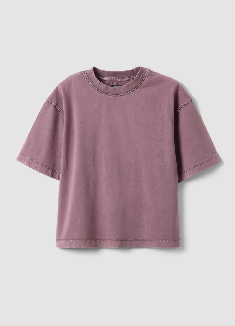 T-shirt In Puro Cotone Rosa Da Ragazza Oversize Fit, Bambina, Rosa