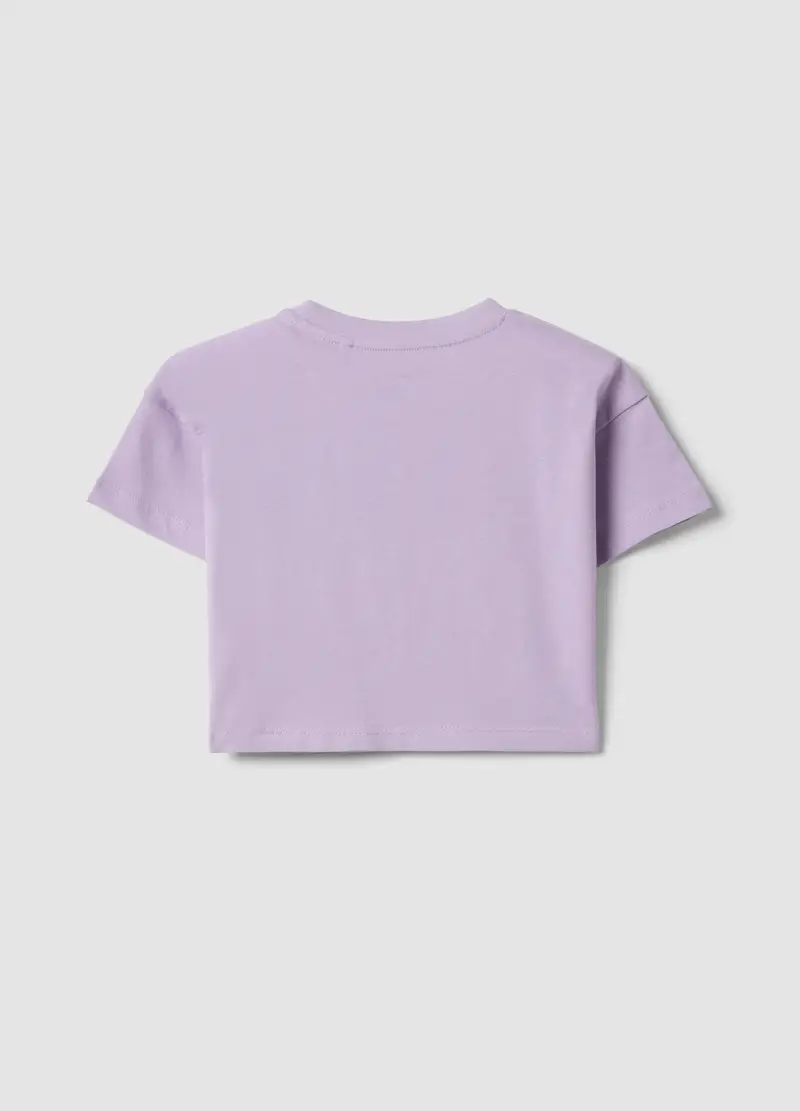 T-shirt In Puro Cotone Viola Per Bambine Con Stampa Fragole, Bambina, Viola miniatura 2