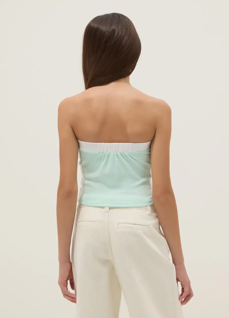 Top Fitted In Cotone Elasticizzato Multicolor Da Ragazza Con Stampa, Bambina, Multicolor miniatura 2