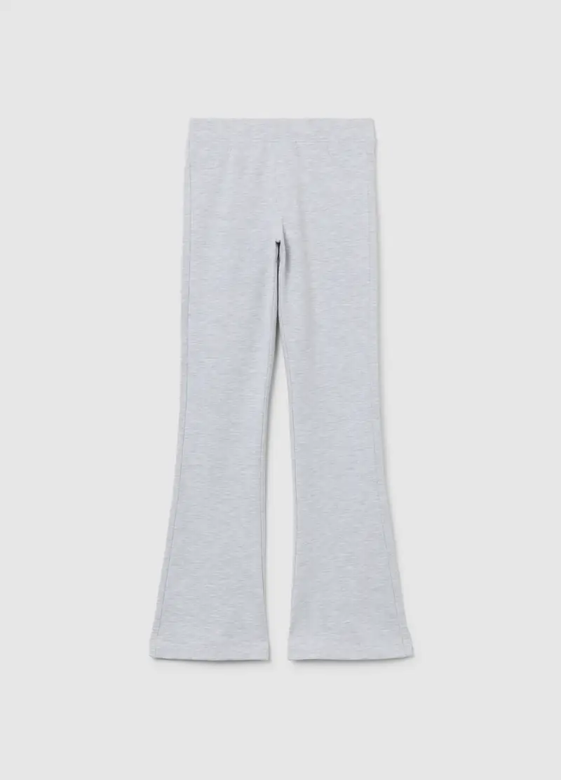 Treggings Da Ragazza In Cotone Elasticizzato Grigi Flare, Bambina, Grigio