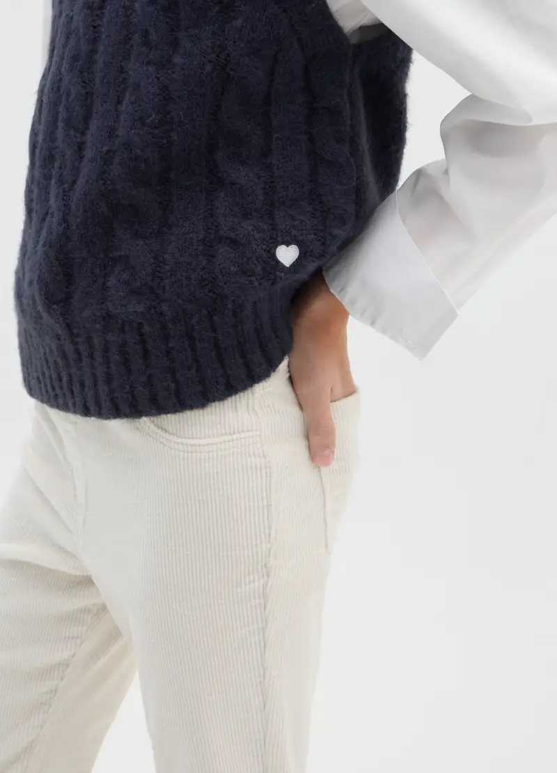 Treggings Flare Da Ragazza In Cotone Elasticizzato Bianchi, Bambina, Bianco miniatura 3