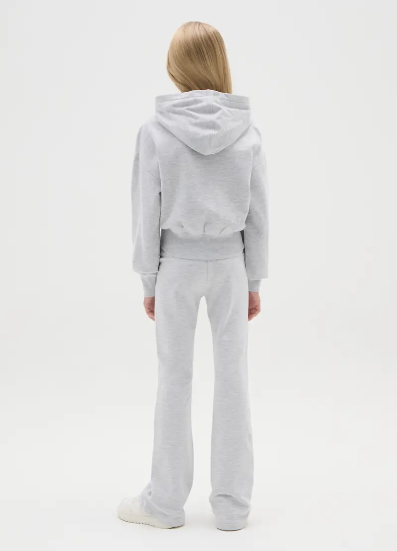 Treggings Flare Da Ragazza In Misto Cotone Elasticizzato Grigio, Bambina, Grigio miniatura 2