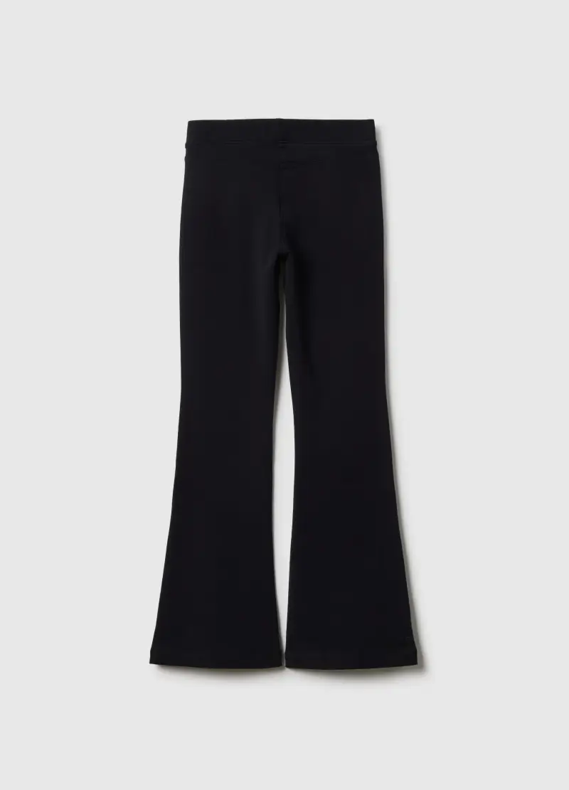 Treggings In Cotone Elasticizzato Neri Da Ragazza Regular Fit, Bambina, Nero miniatura 2