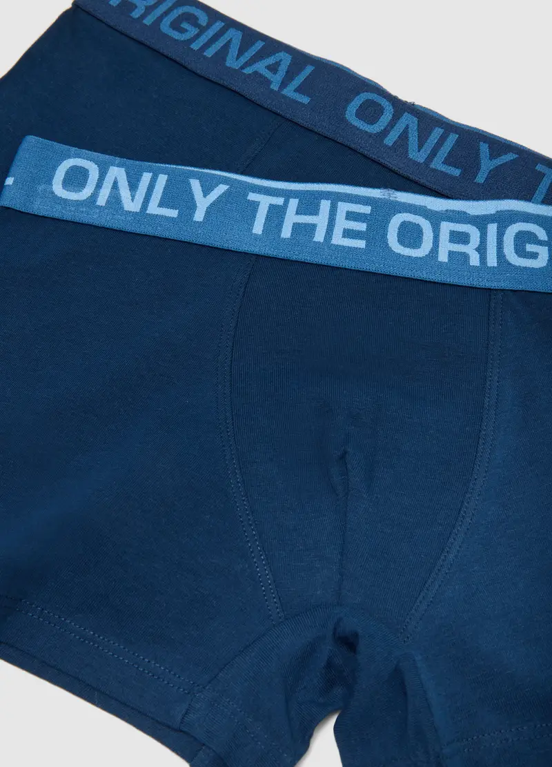 Tripack Boxer In Cotone Elasticizzato Blu Da Ragazzo Regular Fit, Bambino, Blu miniatura 3