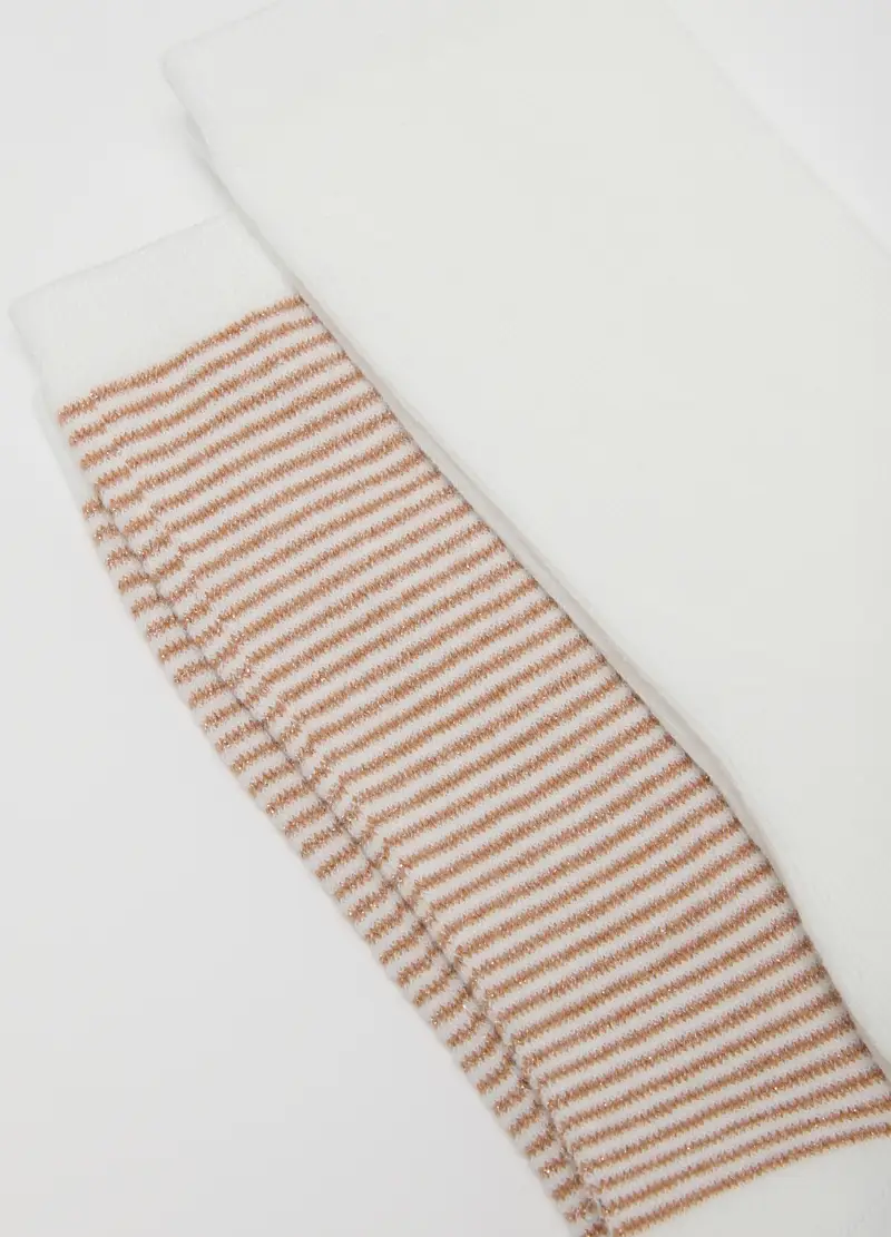 Tripack Calze Lunghe Multicolore In Cotone Elasticizzato, Bambina, Bianco miniatura 3