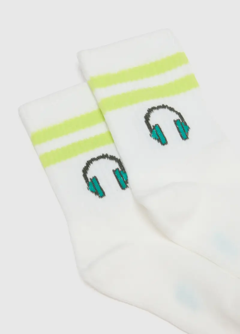 Tripack Calzini Corti Da Bambino In Cotone Multicolor Elasticizzati, Multicolor miniatura 2