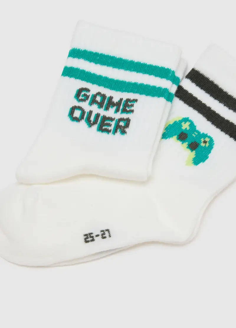 Tripack Calzini Corti Da Bambino In Cotone Multicolor Elasticizzati, Multicolor miniatura 3