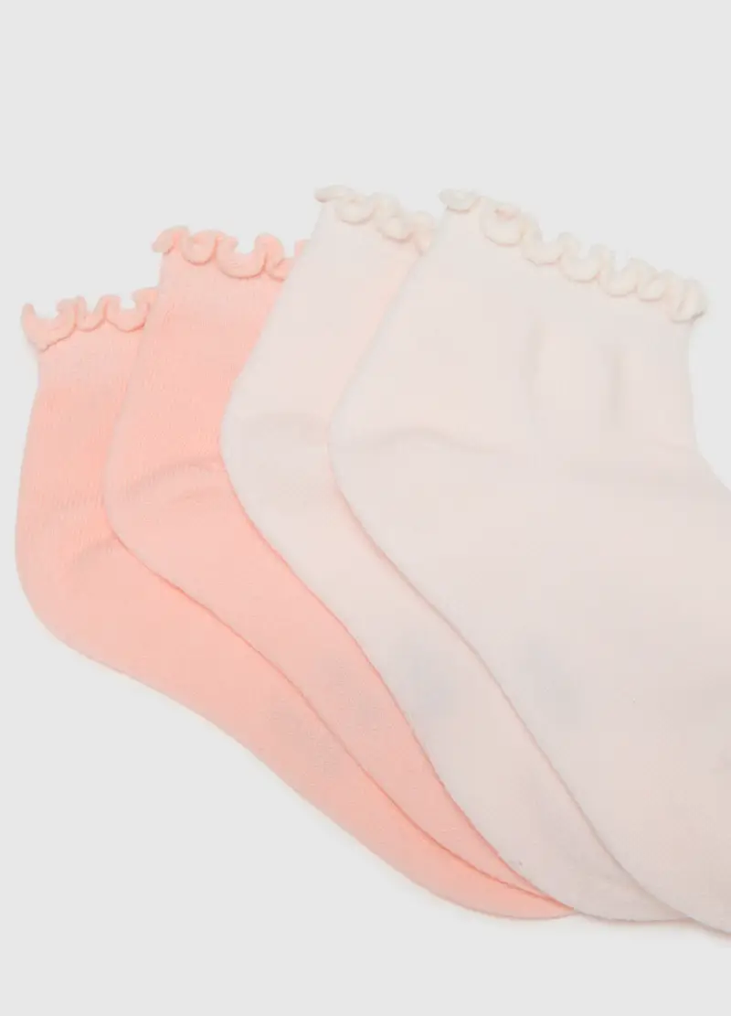 Tripack Calzini Corti In Cotone Elasticizzato Multicolor Da Bambina, Multicolor miniatura 2