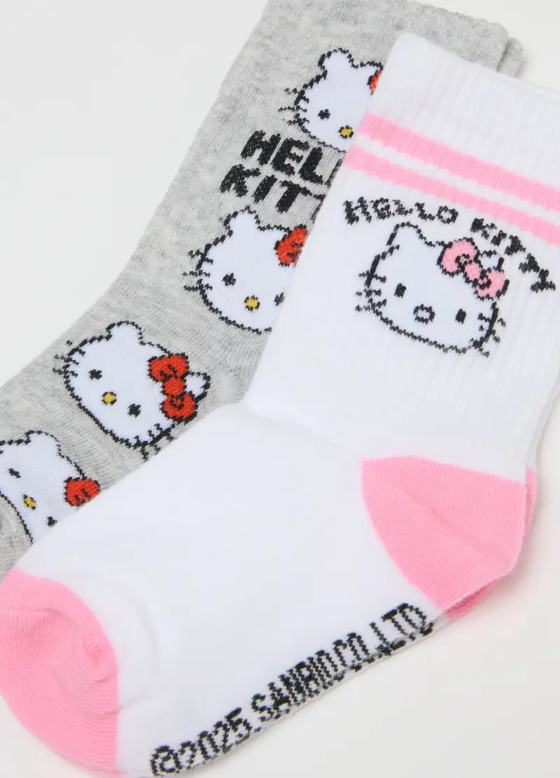 Tripack Calzini Hello Kitty Multicolor, Bambina, Bianco miniatura 2