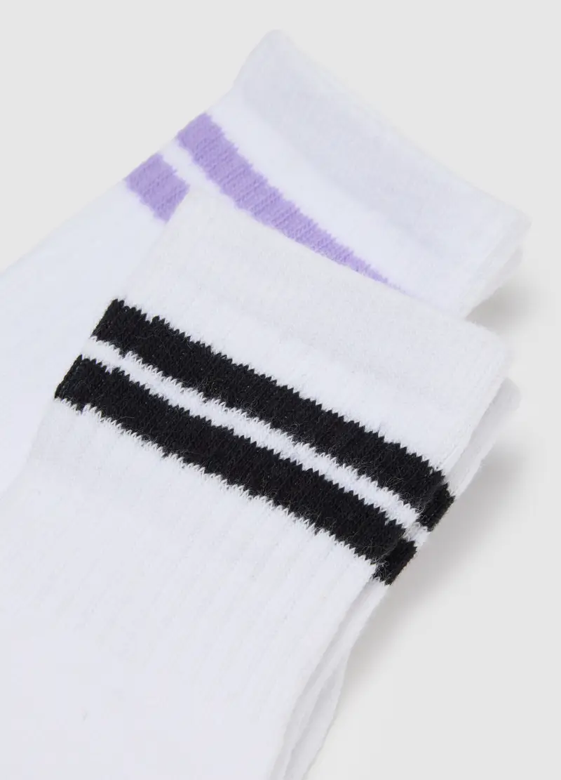 Tripack Di Calzini Da Bambina In Cotone Multicolor, Multicolor miniatura 3