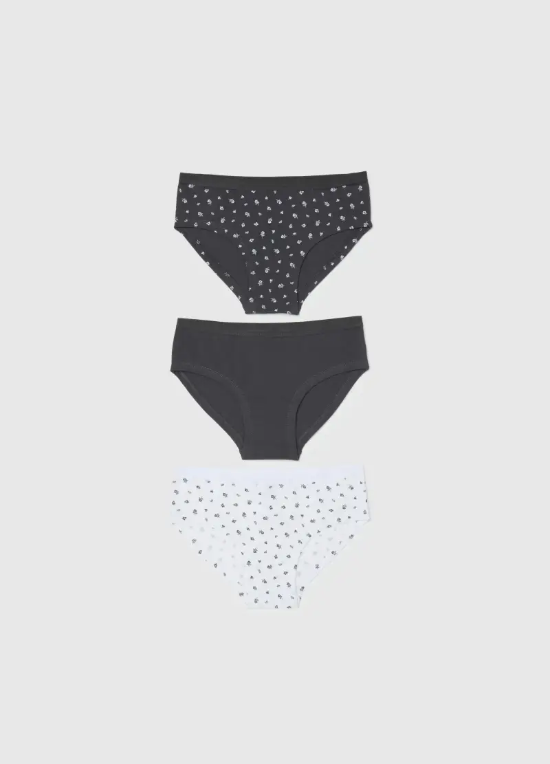 Tripack Mutandine In Misto Cotone Multicolor Da Ragazza Regular Fit, Bambina, Multicolor