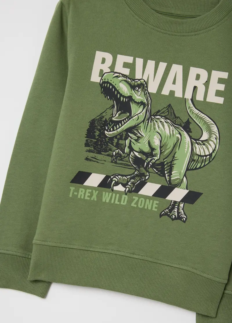 Tuta Multicolor Con Stampa Da Bambino In Puro Cotone Regular Fit, Multicolor miniatura 3