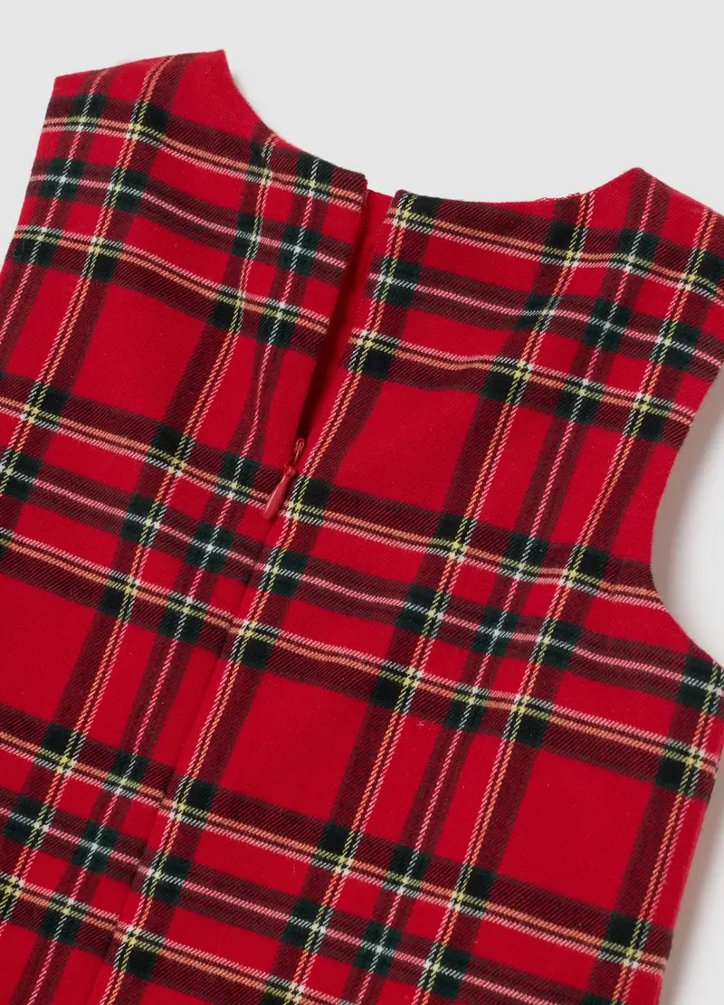 Vestito Senza Maniche A Quadri Multicolor Da Bambina Regular Fit, Multicolor miniatura 3
