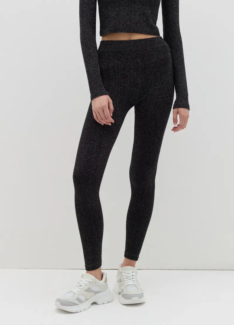 OVS Leggings Donna Nero 2735989 miniatura 2