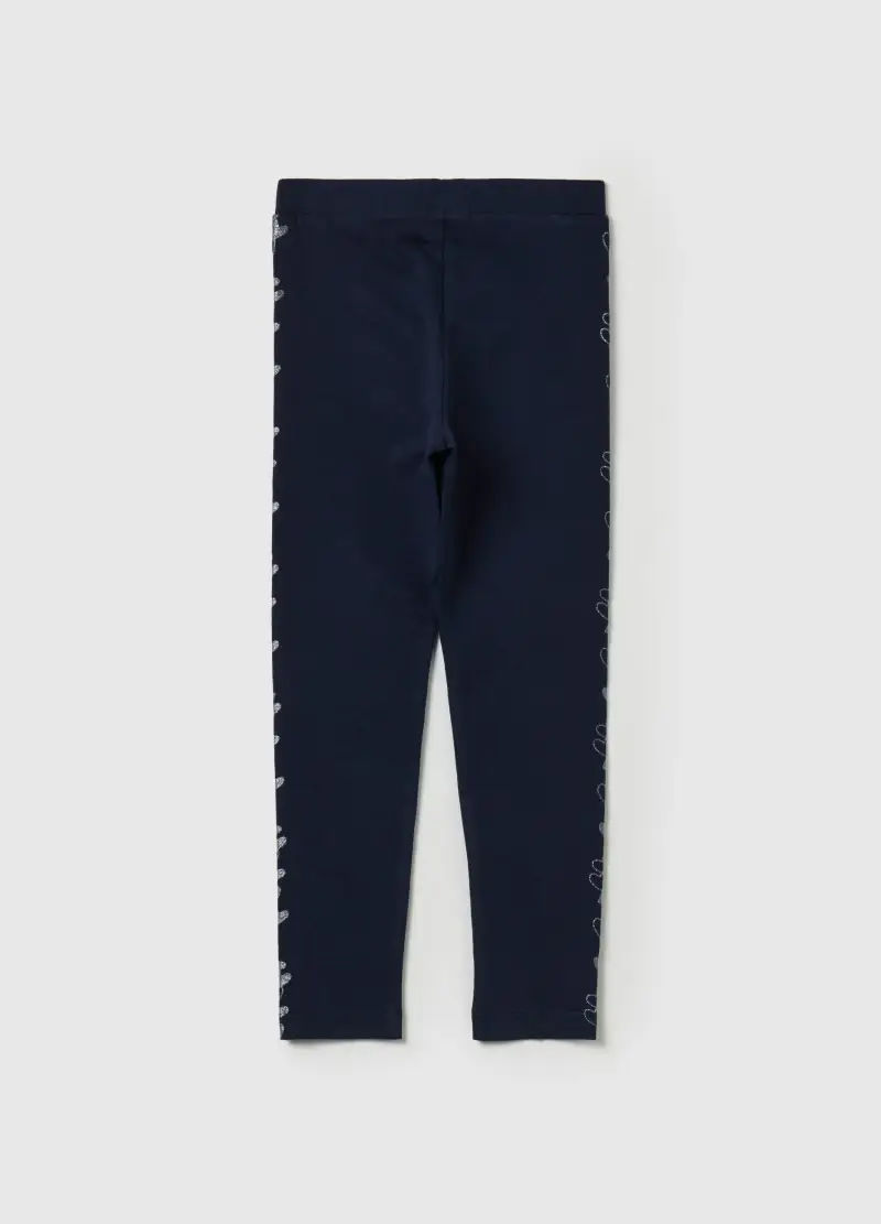 Leggings Con Stampa Glitterata, Bambina, Blu miniatura 2