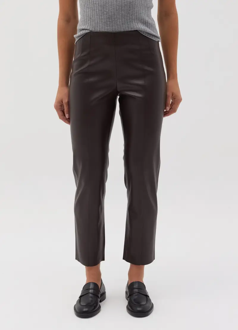 OVS Leggings Donna Marrone 4073454 miniatura 2