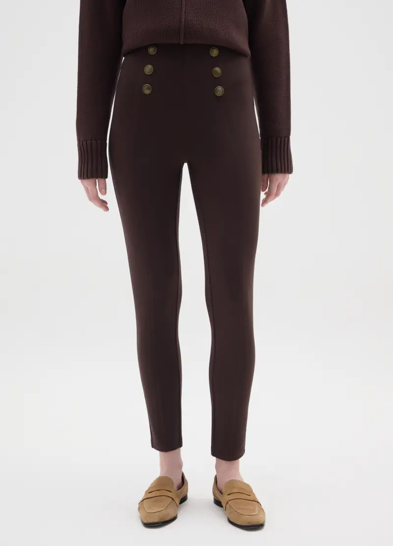 OVS Leggings Donna Marrone 4153067 miniatura 2