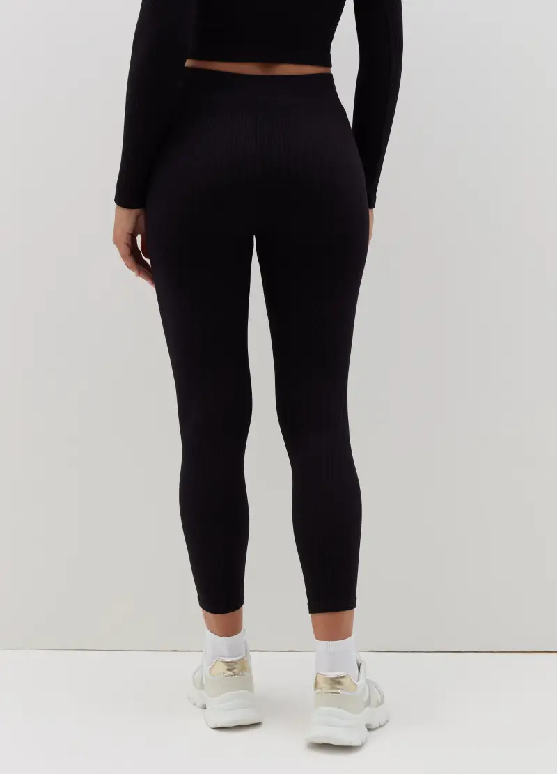 OVS Leggings Donna Nero 2735988 miniatura 3
