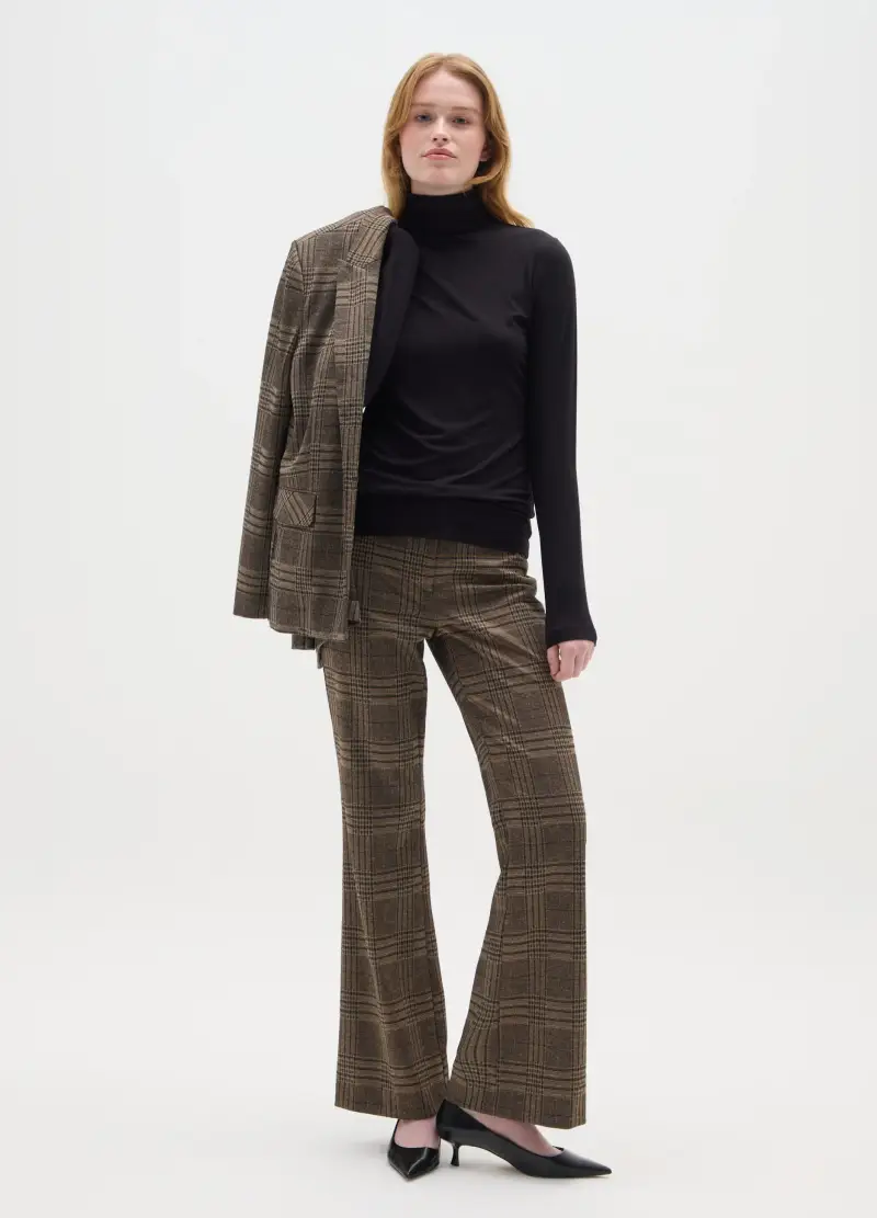 Maglia A Collo Alto Nera Regular Fit, Donna, Nero