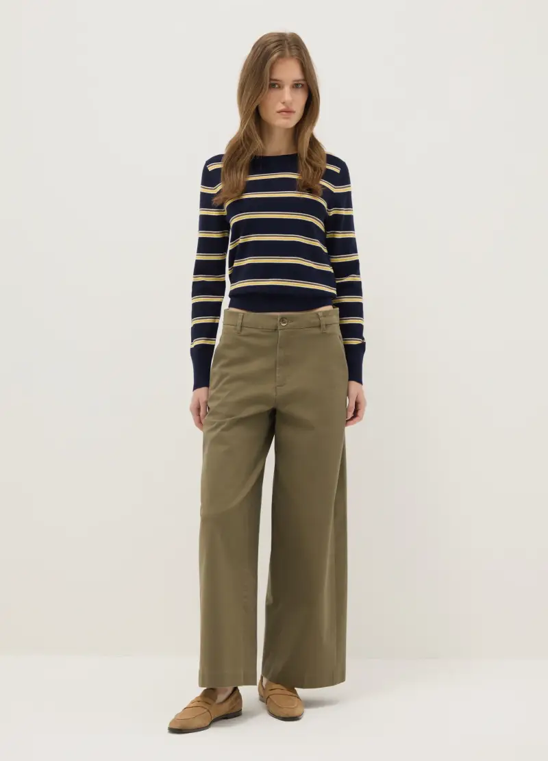 Maglia A Righe Multicolor Con Maniche Lunghe Regular Fit, Donna, Multicolor