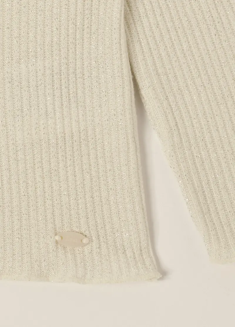 OVS, Maglia Beige A Costine Con Fibre Metalliche, Neonata, Beige, Taglia: 36 miniatura 2