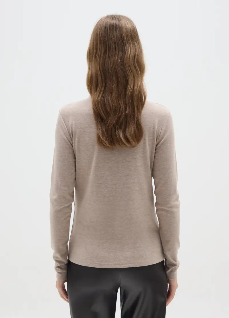 Maglia Beige Regular Fit, Donna, Beige miniatura 3