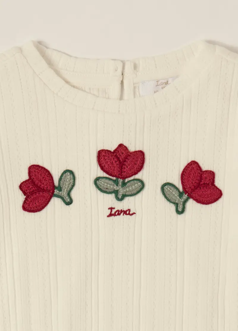 OVS, Maglia Bianca A Maniche Lunghe Per Neonata, Bianco, Taglia: 6 miniatura 2