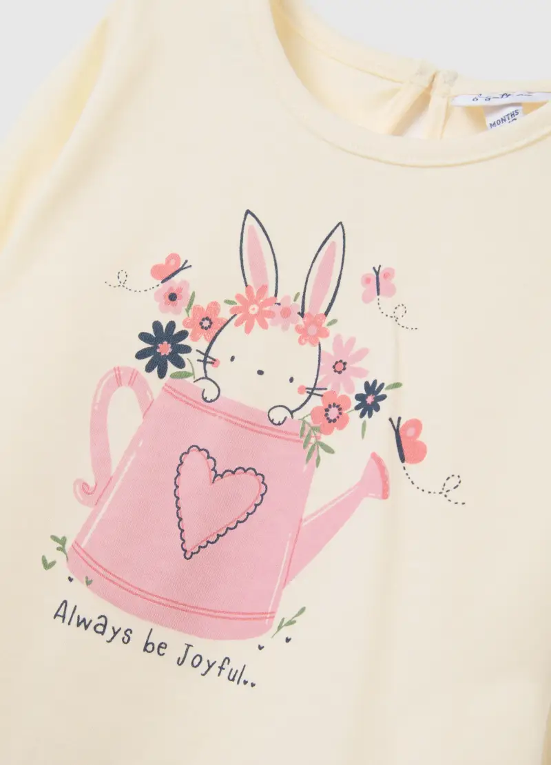 Maglia Da Bambina In Puro Cotone Beige Regular Fit, Beige miniatura 3