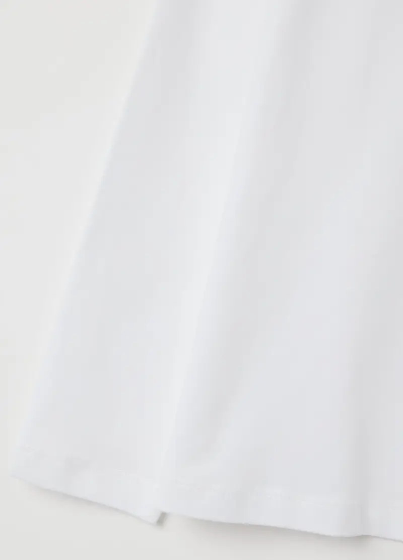 OVS, Maglia Da Bambina In Puro Cotone Bianca Regular Fit, Bianco, Taglia: 3-4 miniatura 2