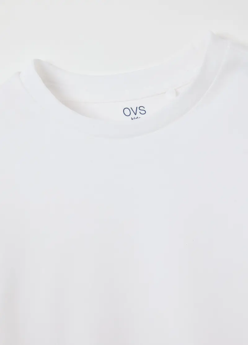 OVS, Maglia Da Bambina In Puro Cotone Bianca Regular Fit, Bianco, Taglia: 3-4 miniatura 3