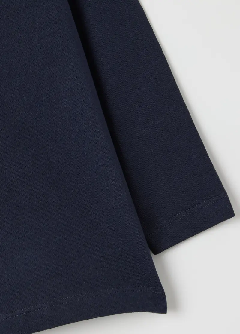 OVS, Maglia Da Bambino In Puro Cotone Blu Regular Fit, Blu, Taglia: 3-4 miniatura 3