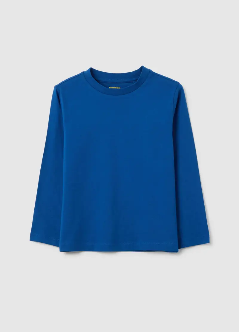 OVS, Maglia Da Bambino In Puro Cotone Blu Regular Fit, Blu, Taglia: 6-7
