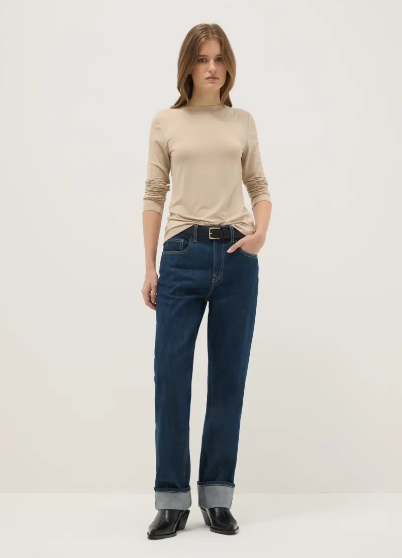 Ovs Maglia Girocollo beige A Maniche Lunghe Donna