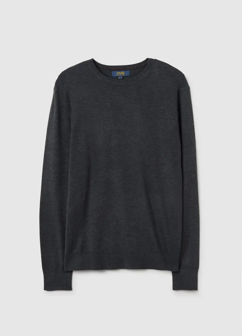 OVS , Maglia In Misto Viscosa Grigia Regular Fit, Uomo, Grigio, Taglia: S