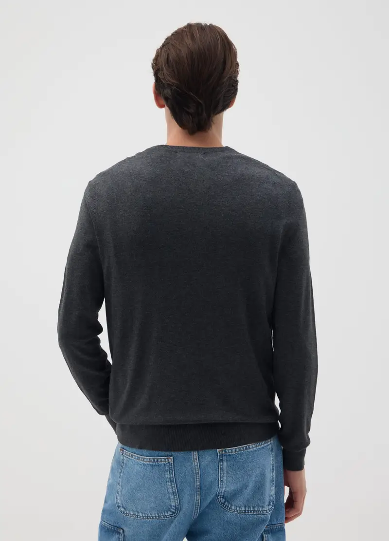 OVS, Maglia In Misto Viscosa Grigia Regular Fit, Uomo, Grigio, Taglia: S miniatura 2