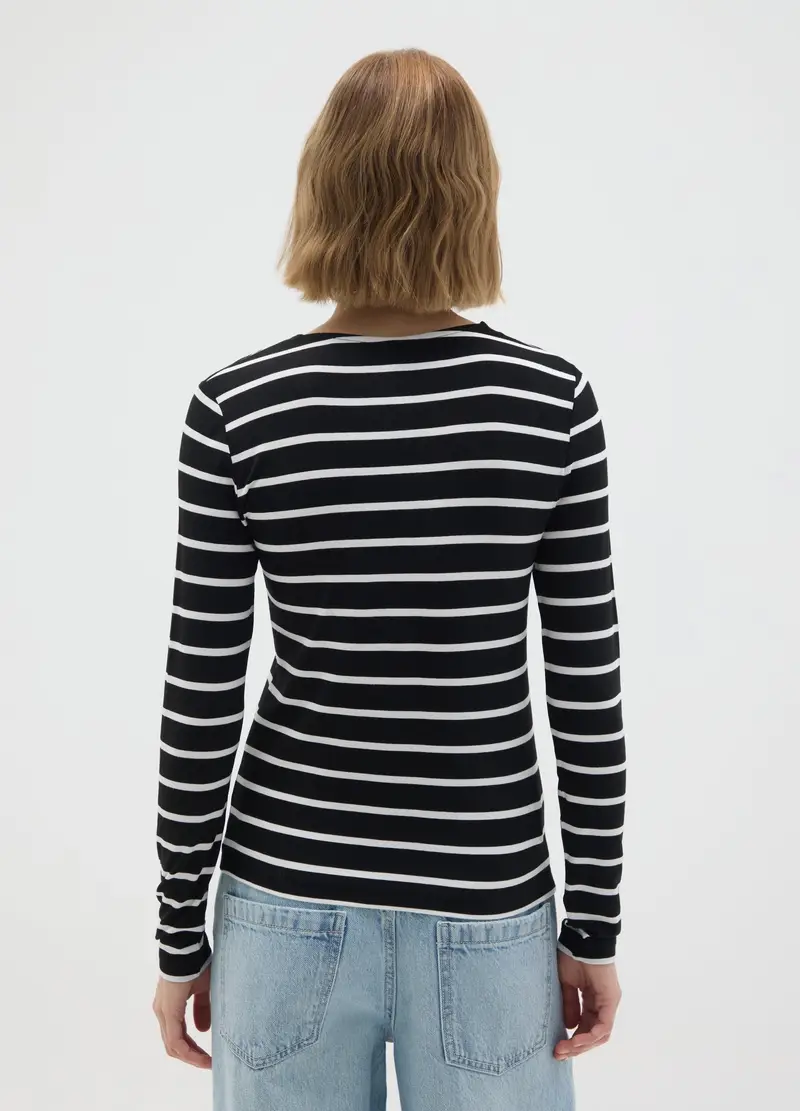 OVS, Maglia In Misto Viscosa Multicolor Regular Fit, Donna, Multicolor, Taglia: S miniatura 2