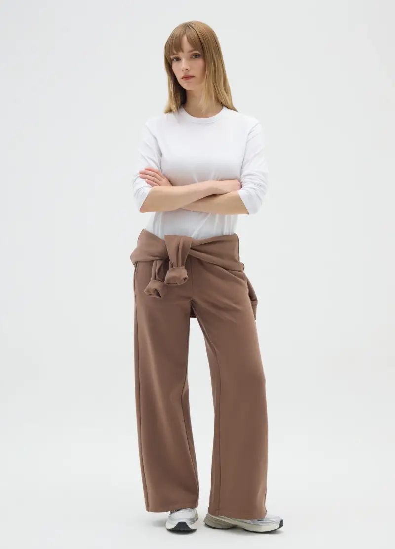 Maglia In Puro Cotone Bianca Regular Fit, Donna, Bianco