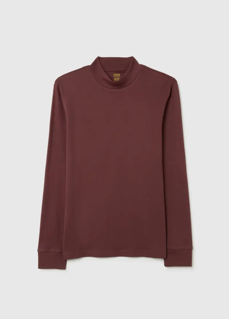 Maglia In Puro Cotone Marrone Regular Fit, Uomo, Marrone